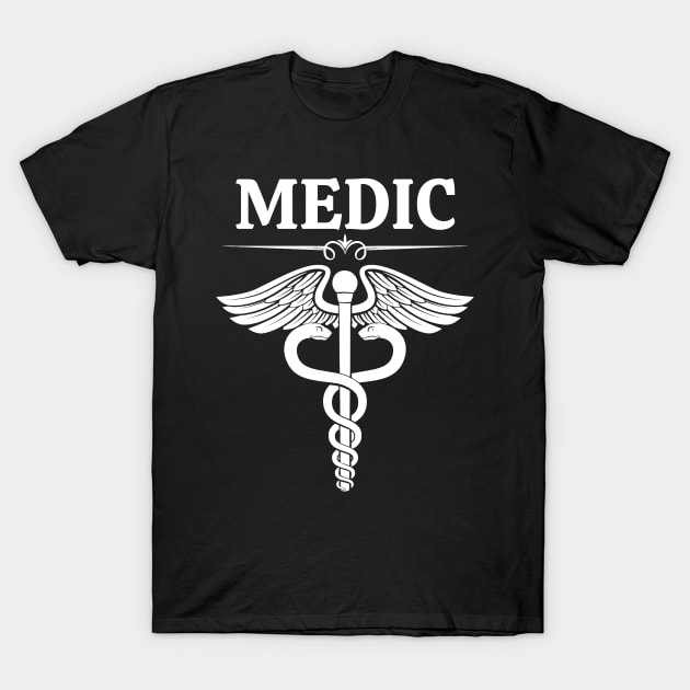 Medic - caduceus staff T-Shirt by RIVEofficial